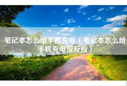 笔记本怎么给手机充电（笔记本怎么给手机充电没反应）