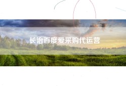 长治百度爱采购代运营
