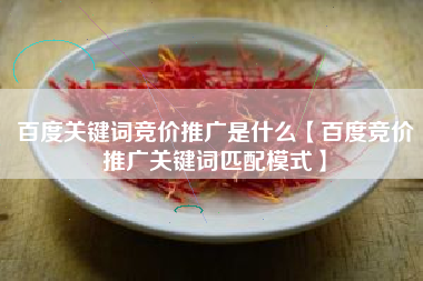 百度关键词竞价推广是什么【百度竞价推广关键词匹配模式】