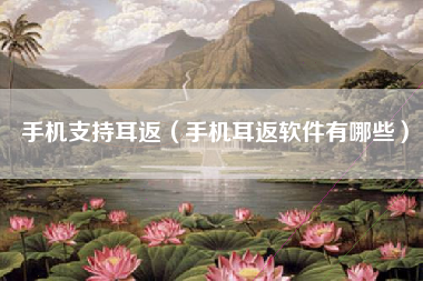手机支持耳返（手机耳返软件有哪些）