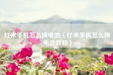 红米手机怎么换电池（红米手机怎么换电池教程）