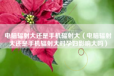 电脑辐射大还是手机辐射大（电脑辐射大还是手机辐射大对孕妇影响大吗）