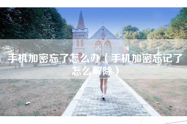 手机加密忘了怎么办（手机加密忘记了怎么解除）